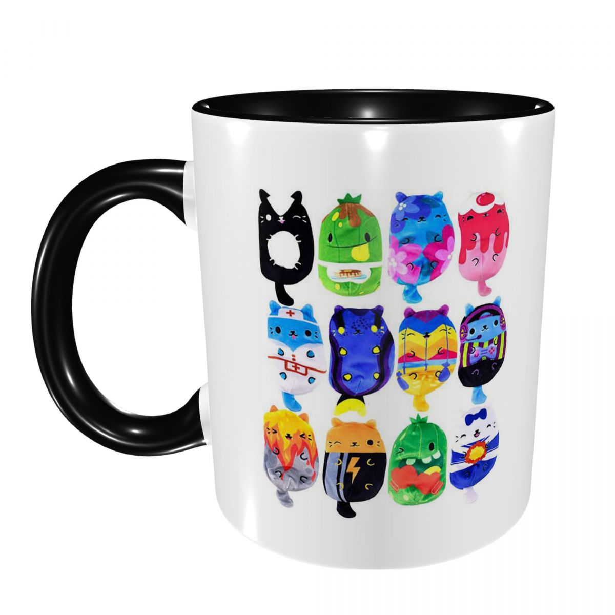 Coffee Vs Tea - ตุ๊กตาแมวปะทะพิกเคิลส์ในถุงปริศนา แก้วเซรามิกหลากหลายแบบ แก้วกาแฟตลก แก้วชา แก้วนม ของขวัญสำหรับผู้หญิงและผู้ชาย