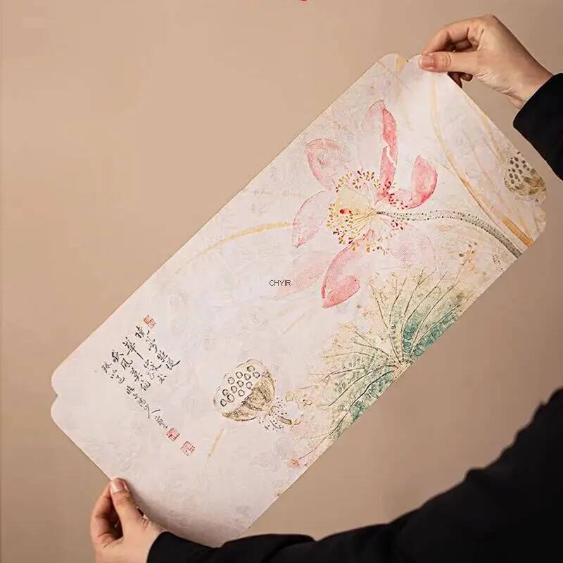 Bamboo Tea Tray - แผ่นรองชาจีนลายไหมไผ่สีเขียว แผ่นรองชาเซนจีน ผ้าปูโต๊ะรองชา