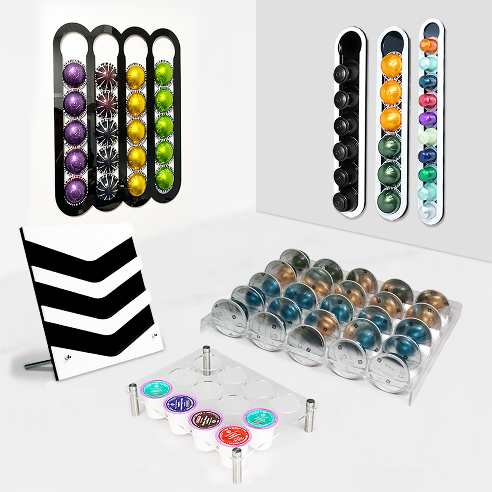 Coffee Capsule Holder - หลายประเภทแคปซูลกาแฟผู้ถือลิ้นชักถาดใช้งานร่วมกับ Nespresso/Vertuoline/Dolce Gusto/K-Cup Coffee Pods