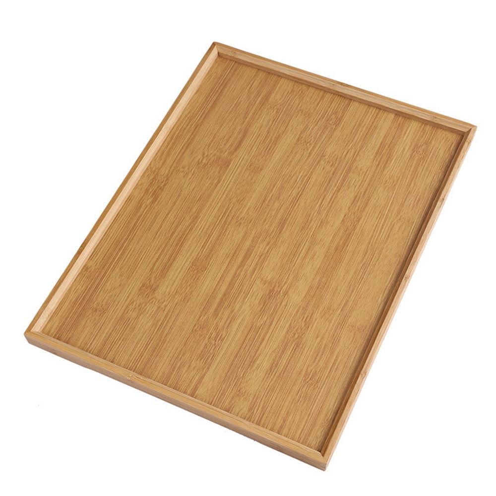 Bamboo Tea Tray - ถาดไม้ไผ่ธรรมชาติ ถาดไม้ไผ่ทรงสี่เหลี่ยม สไตล์เรโทร ถาดเก็บอาหาร ถาดใส่อาหาร ถาดวางบนโต๊ะกาแฟ
