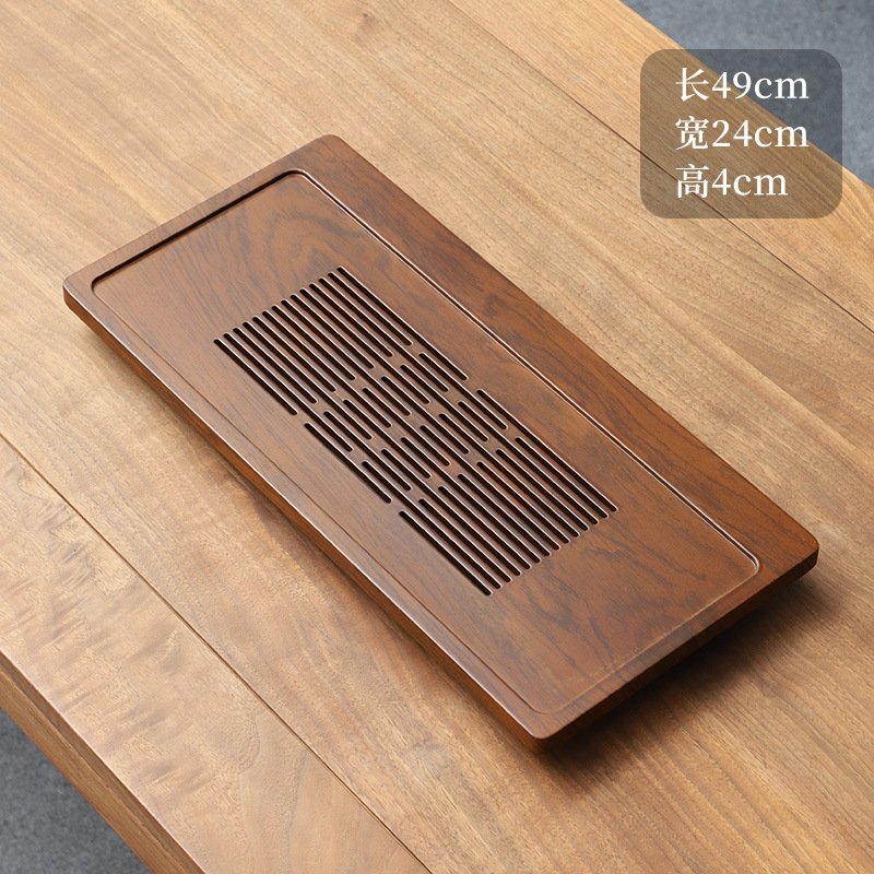 Bamboo Tea Tray - สไตล์เรียบง่าย Nan ไม้ไผ่ดอกไม้ Pear สีเก็บระบายน้ํา Dual-Purpose