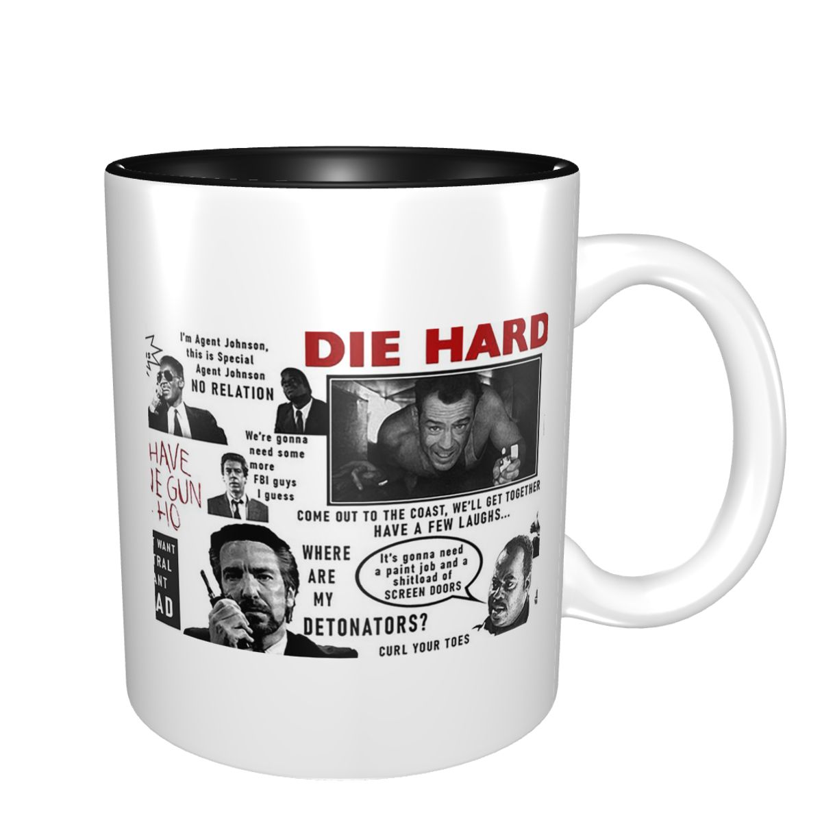 Coffee And Tea Quotes Funny - แก้วมัค Die Hard Christmas - แก้วเซรามิคตลกๆ