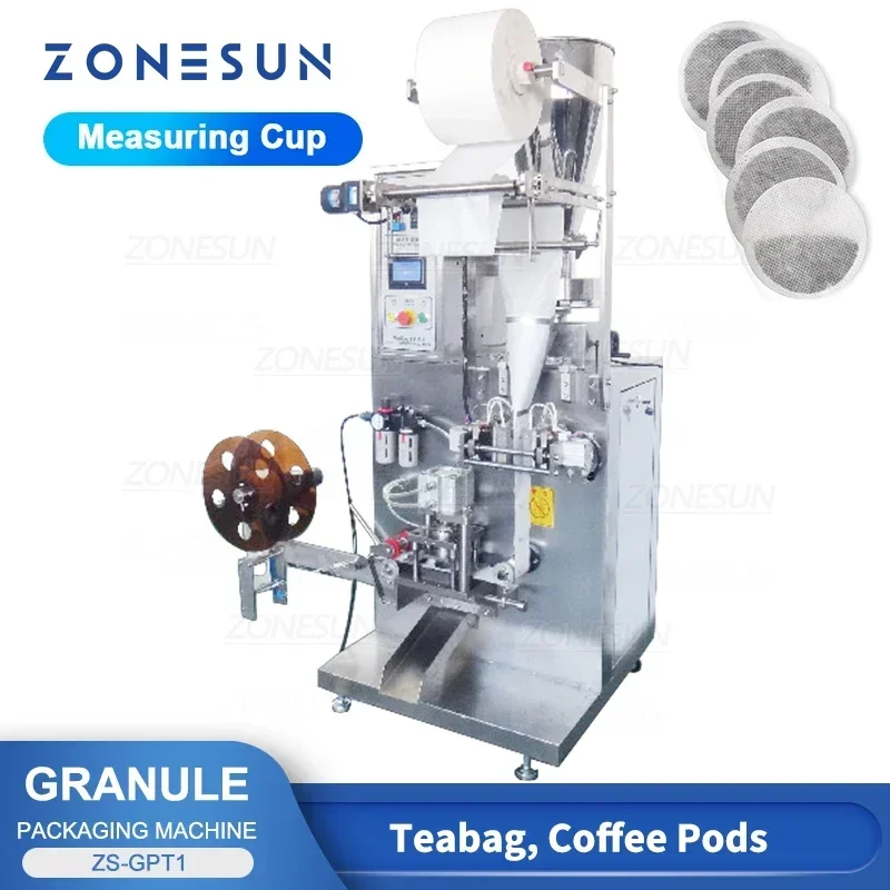 Coffee Tea And Bean Leaf - เครื่องบรรจุและปิดผนึกถุงชาอัตโนมัติ ZONESUN ZS-GPT1 สำหรับเม็ดผง ใบชา เมล็ดกาแฟ