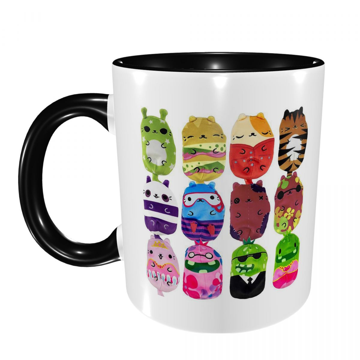 Coffee Vs Tea - แก้วเซรามิคตลกๆ ลายแมวปะทะผักดอง แพ็ค 12 ใบ แก้วกาแฟ