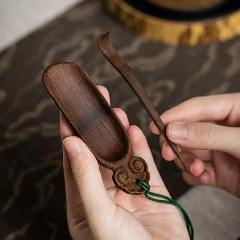Bamboo Tea Tray - ชุดเข็มชาเนซแบบย้อนยุคดั้งเดิมอุปกรณ์เครื่องจ่ายเครื่องดื่มถ้วยชาอุปกรณ์เสริมสำหรับชงชาแฮนด์เมดถาดใส่เมล็ดกาแฟของขวัญ