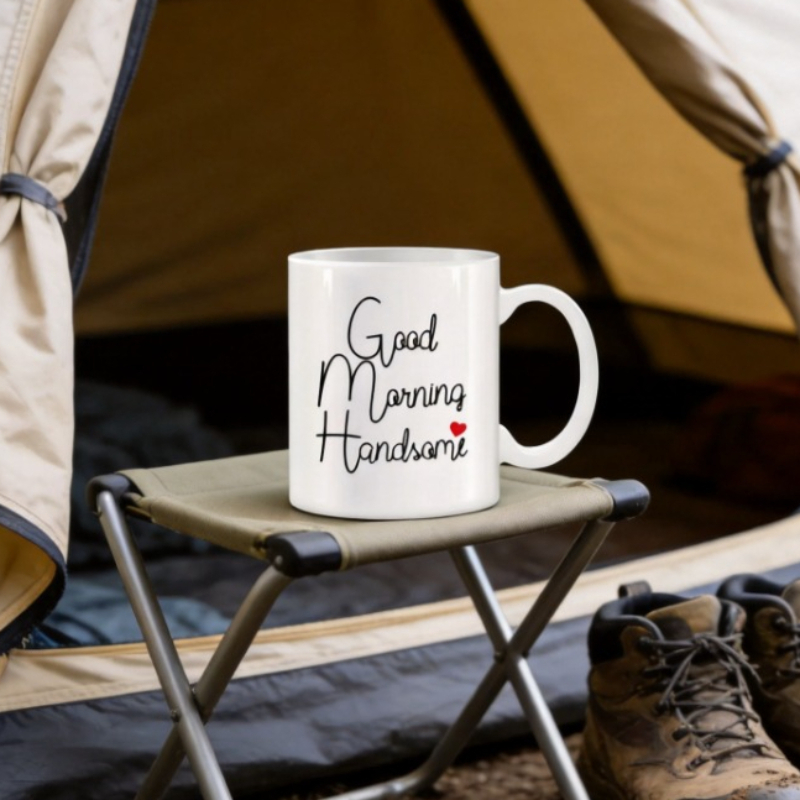 Coffee Tea Good Morning - แก้วเซรามิกลายแปลกตา แก้วมัค Good Morning Handsome แก้วกาแฟสำหรับอาหารเช้า