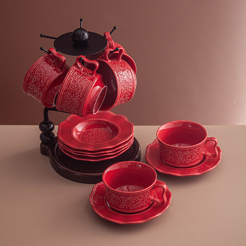 ชุดถ้วยกาแฟและจานรองสไตล์เรโทร - Coffee Tea Festival บทวิจารณ์และราคา
