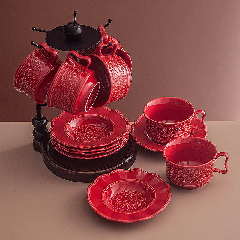 ชุดถ้วยกาแฟและจานรองสไตล์เรโทร - Coffee Tea Festival บทวิจารณ์และราคา