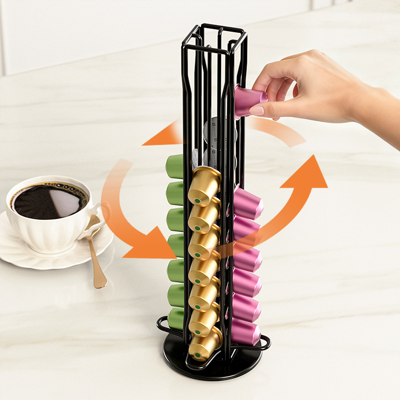 ที่วางแคปซูลกาแฟโลหะแบบหมุนได้ - Coffee Capsule Holder บทวิจารณ์และราคา
