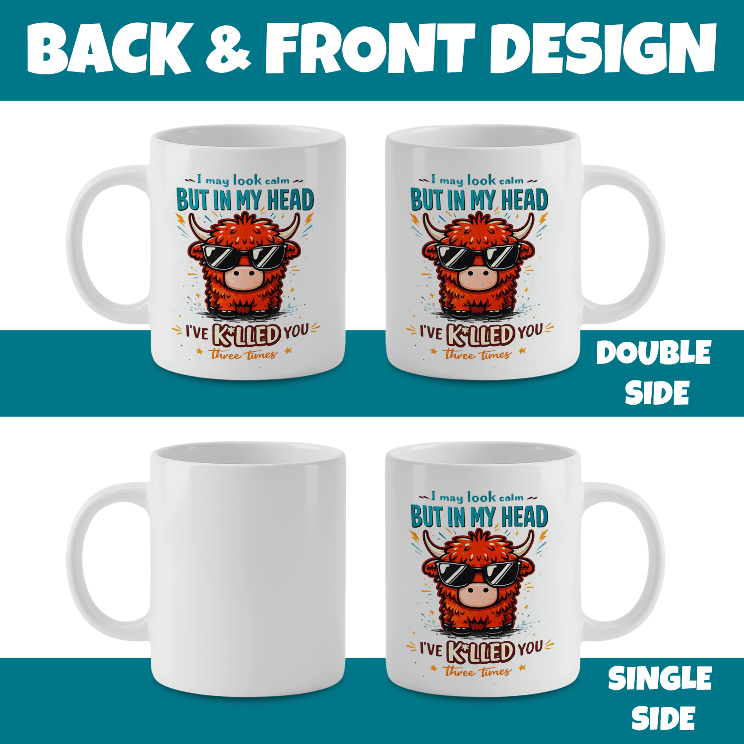 แก้วกาแฟลายวัวไฮแลนด์พร้อมคำพู - Coffee And Tea Quotes Funny บทวิจารณ์และราคา