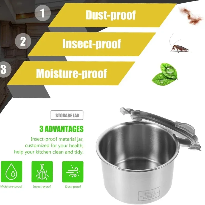 ภาชนะบรรจุอาหารสแตนเลสปิดผนึกถ - Coffee Tea And Bean Leaf บทวิจารณ์และราคา