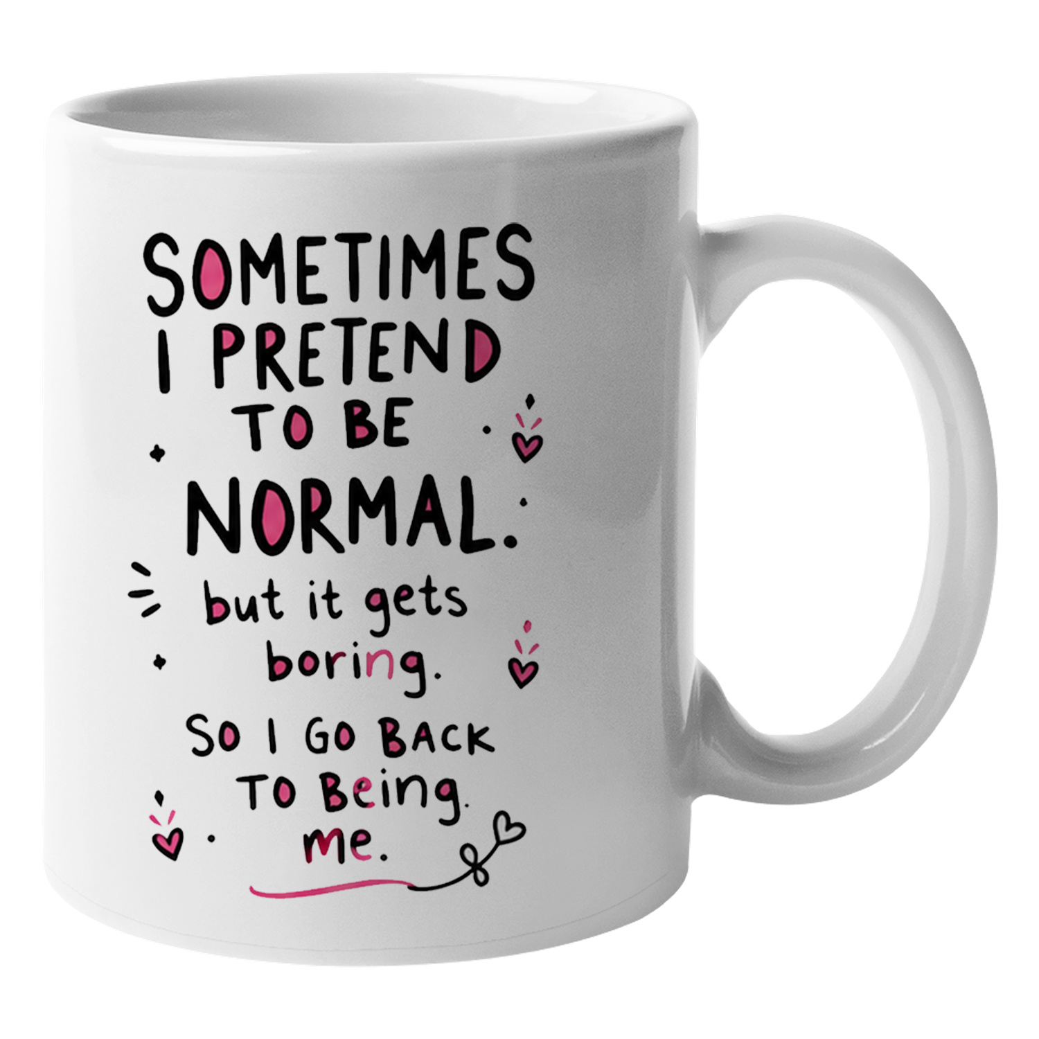 บางครั้งฉันก็แกล้งทำเป็นคนปกติ - Coffee And Tea Quotes Funny บทวิจารณ์และราคา