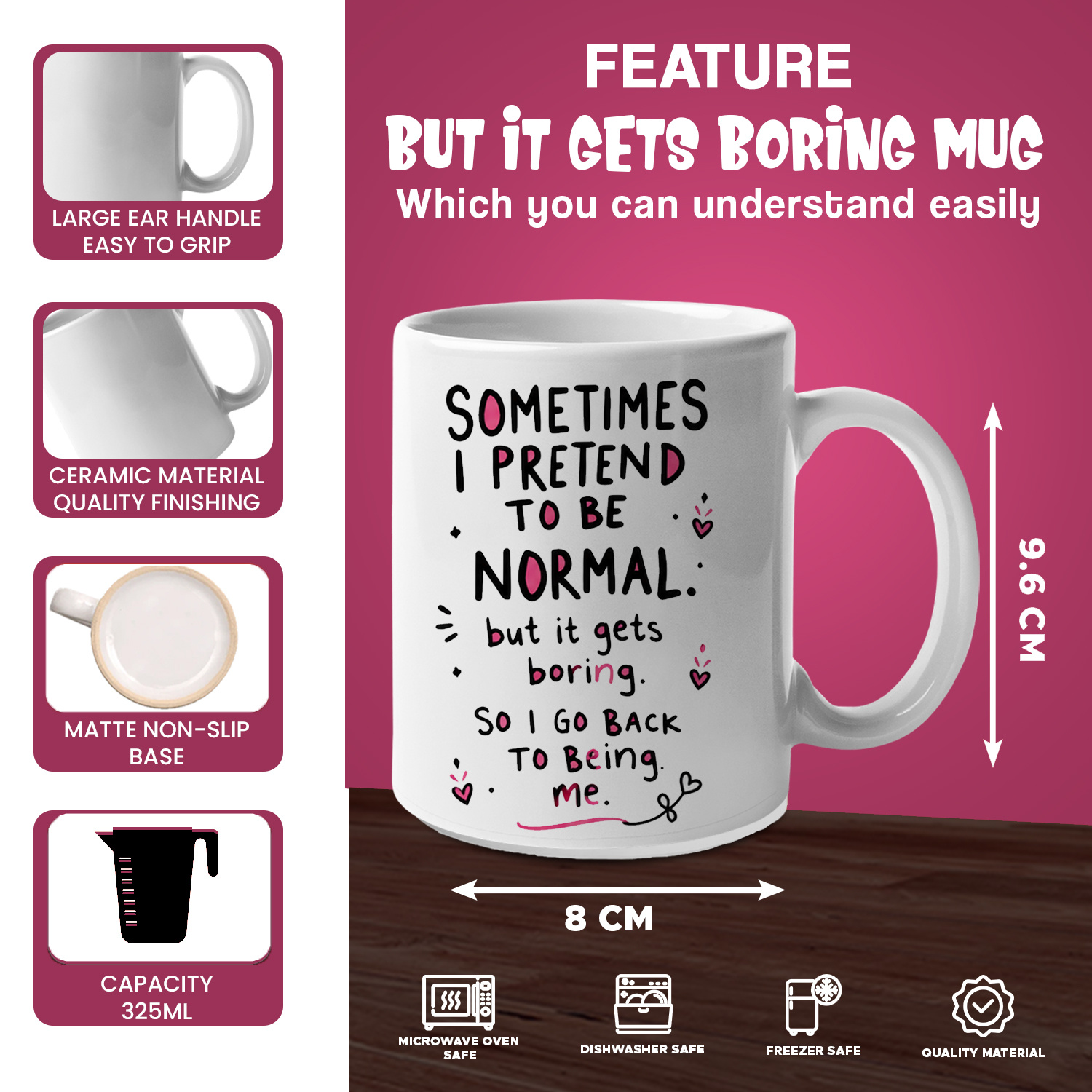 บางครั้งฉันก็แกล้งทำเป็นคนปกติ - Coffee And Tea Quotes Funny บทวิจารณ์และราคา