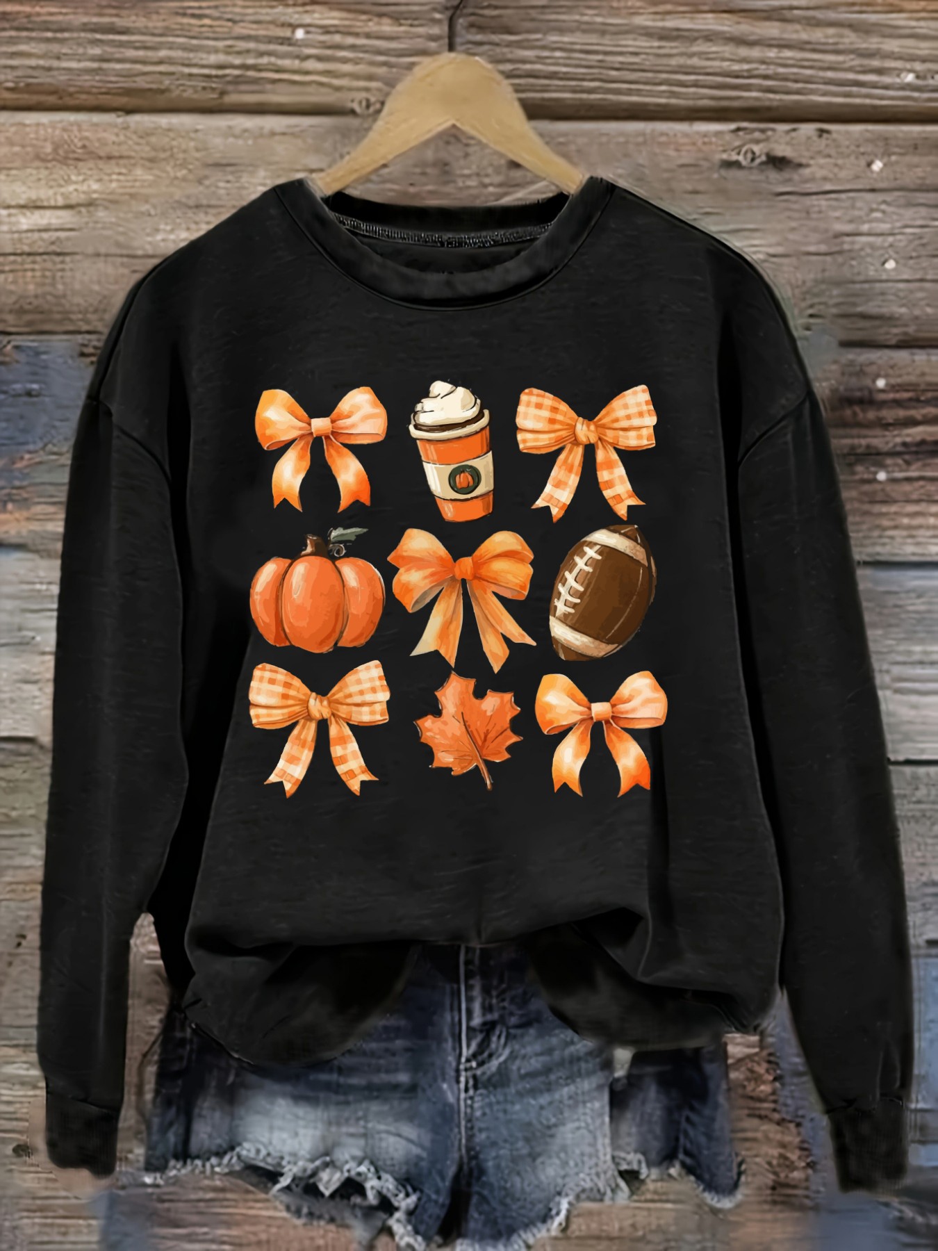เสื้อยืดแขนยาวคอกลมลำลองสำหรับ - Coffee&Tea House Menu บทวิจารณ์และราคา