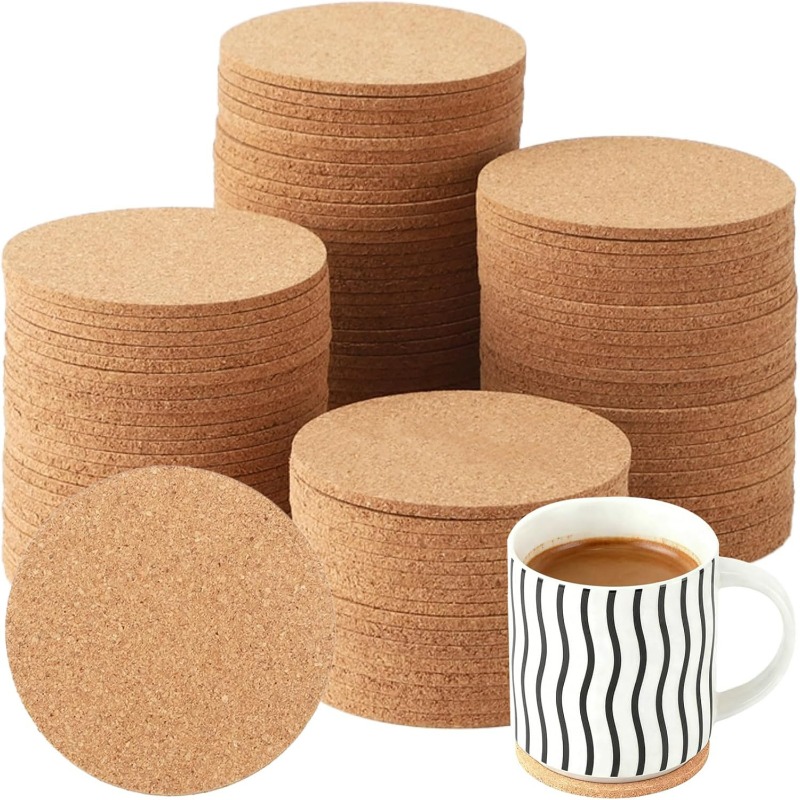 ที่รองแก้วไม้ก๊อกทรงกลมธรรมชาต - Coffee Tea Holders บทวิจารณ์และราคา