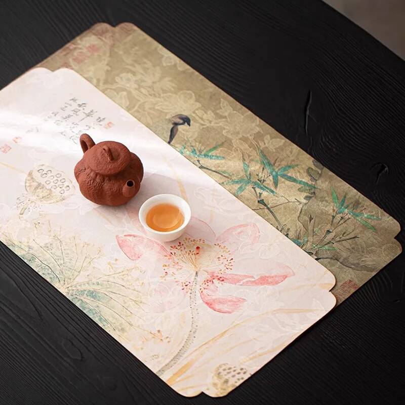 แผ่นรองชาจีนลายไหมไผ่สีเขียว แ - Bamboo Tea Tray บทวิจารณ์และราคา