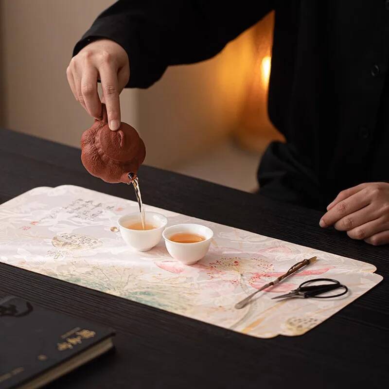 แผ่นรองชาจีนลายไหมไผ่สีเขียว แ - Bamboo Tea Tray บทวิจารณ์และราคา