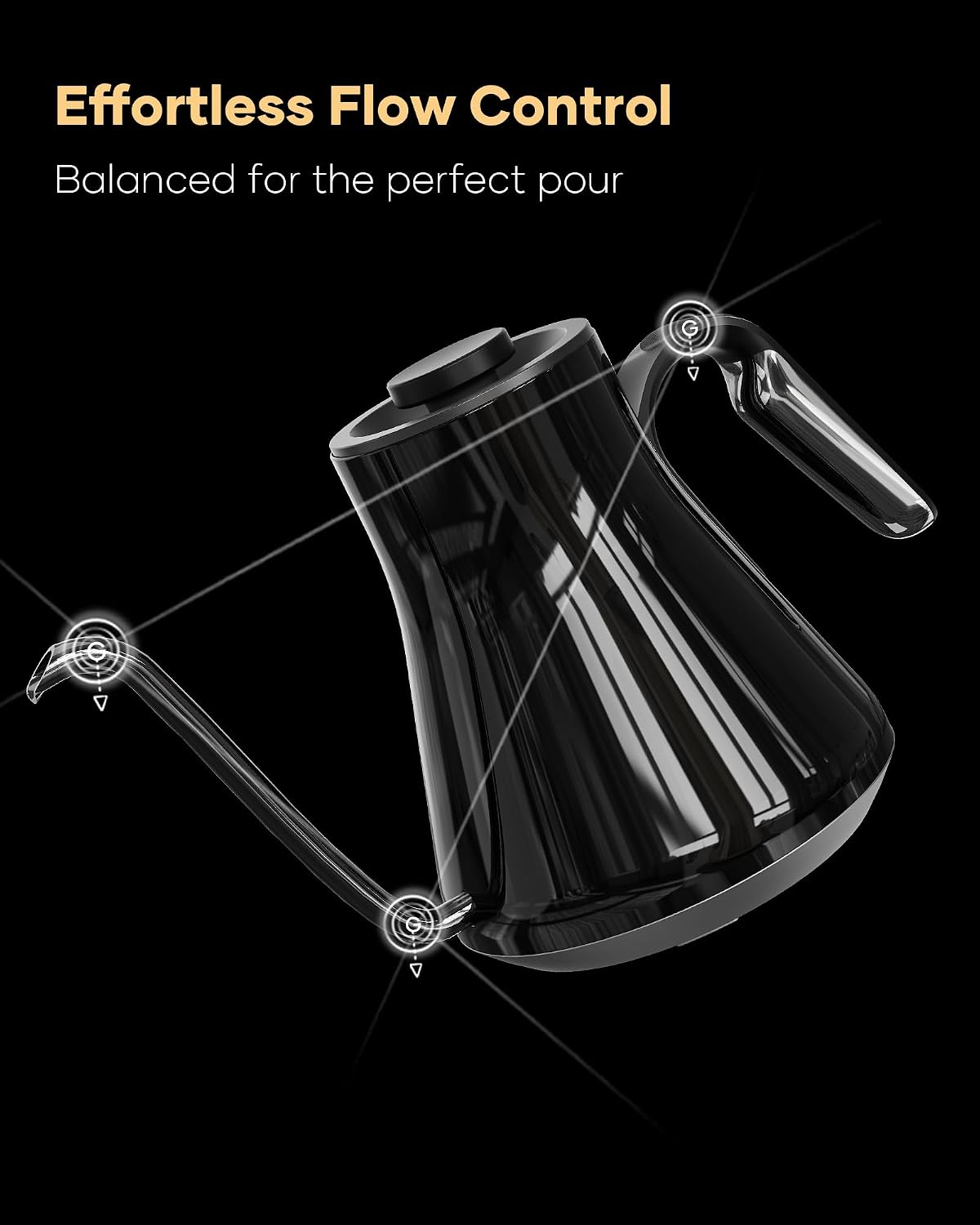กาต้มน้ำไฟฟ้าแบบคอห่าน, ±1 ° ค - Coffee Tea Brew บทวิจารณ์และราคา