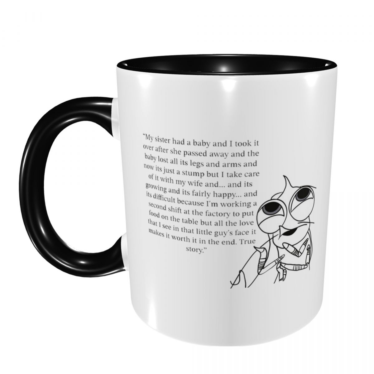แก้วเซรามิคลายฉลามและกุ้ง แก้ว - Coffee And Tea Quotes Funny บทวิจารณ์และราคา