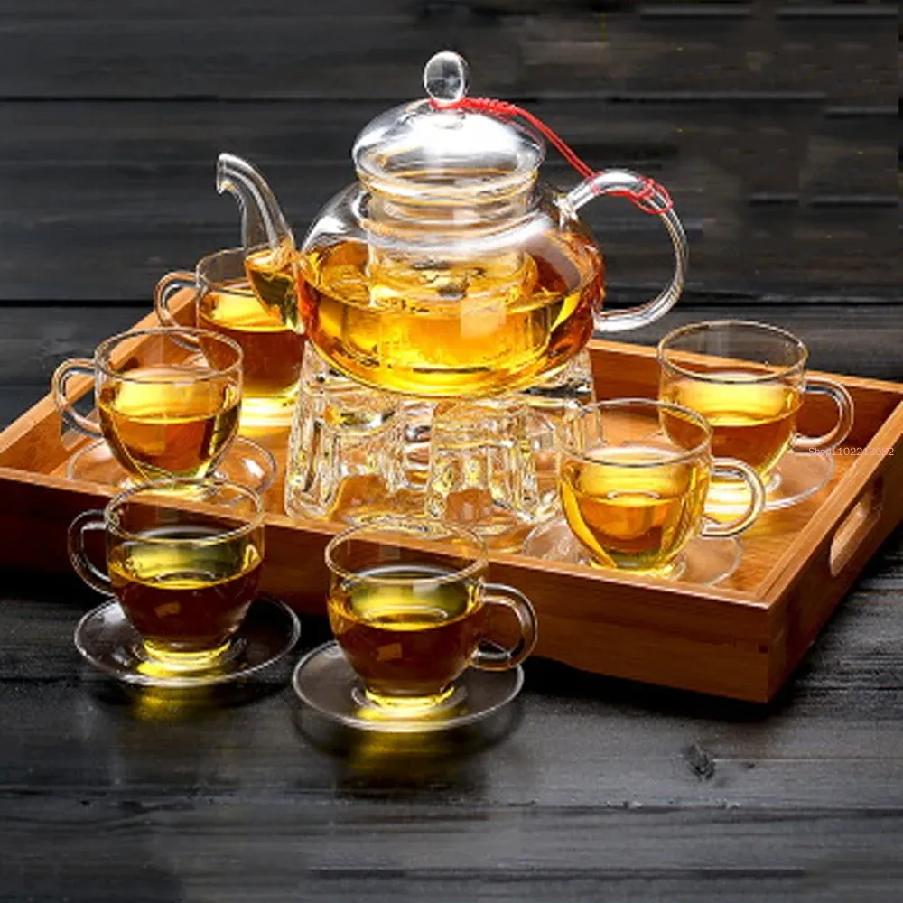 ชุดน้ำชาแก้วหรูหรา ชุดกาน้ำชาแ - Bamboo Tea Tray บทวิจารณ์และราคา