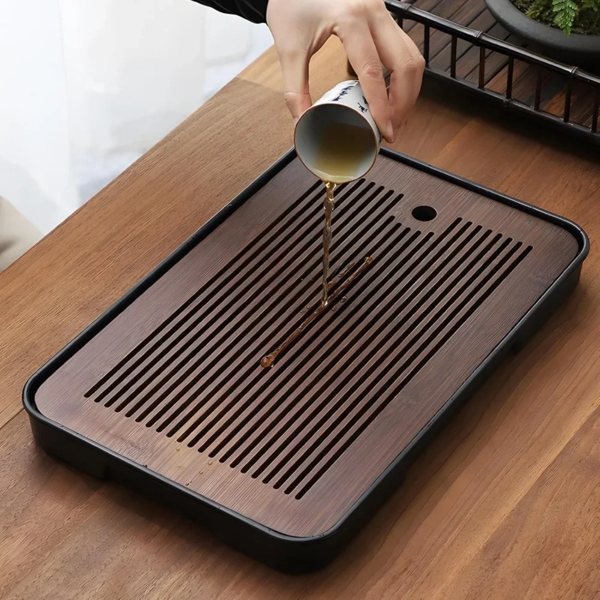 ถาดชาไม้ไผ่แบบพกพา ถอดประกอบได - Bamboo Tea Tray บทวิจารณ์และราคา