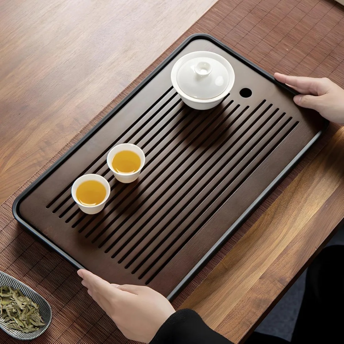 ถาดชาไม้ไผ่แบบพกพา ถอดประกอบได - Bamboo Tea Tray บทวิจารณ์และราคา
