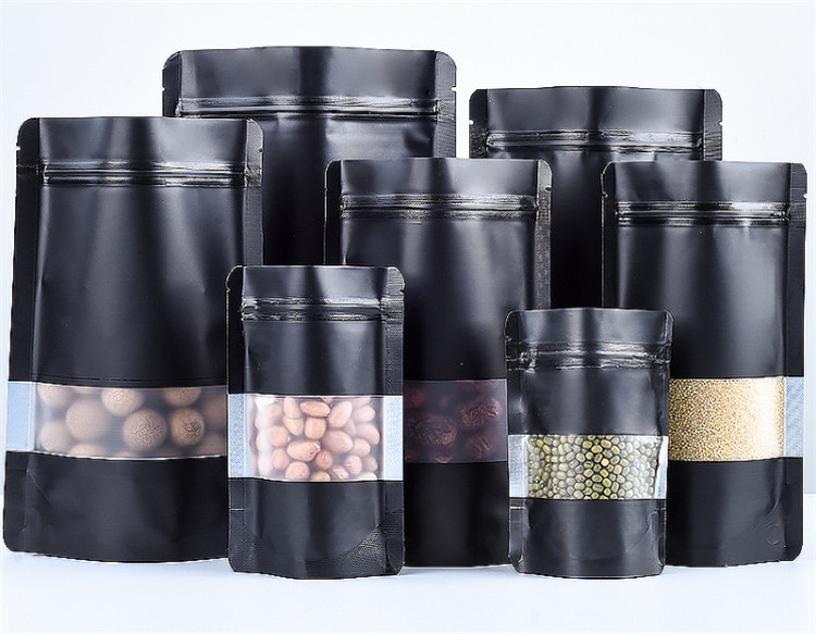 100PCS Stand-up Matte สีดําอลู - Coffee Tea House บทวิจารณ์และราคา
