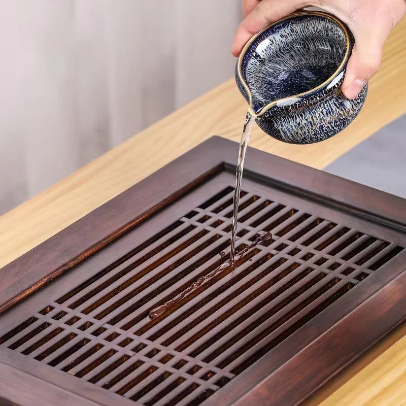 ถาดรองชงชาไม้ไผ่ธรรมชาติจีนที่ - Bamboo Tea Tray บทวิจารณ์และราคา