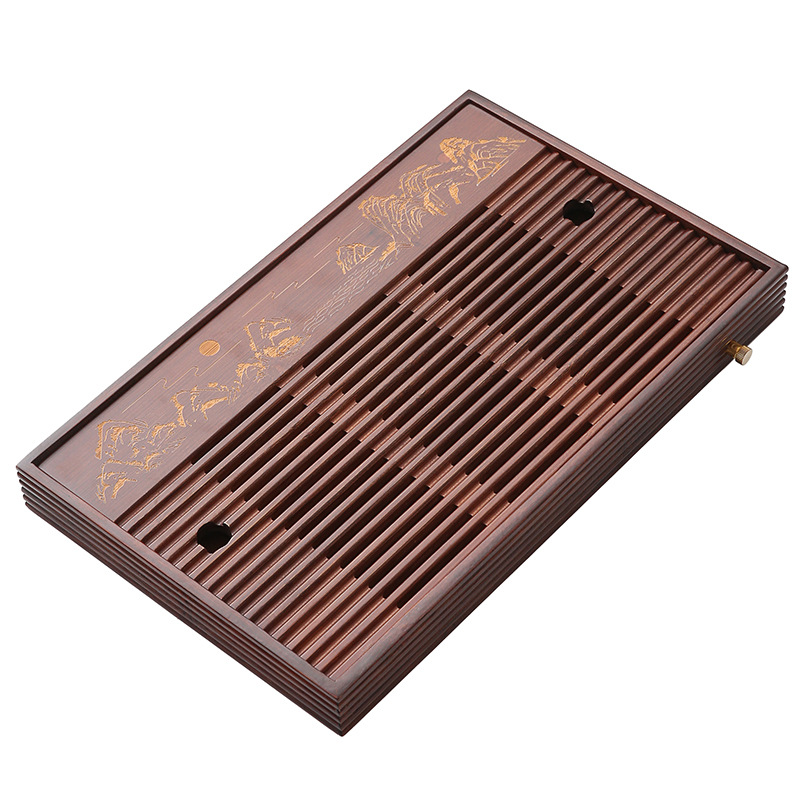 ถาดทำจากถาดรองชงชาไม้ไผ่แบบมีฟ - Bamboo Tea Tray บทวิจารณ์และราคา