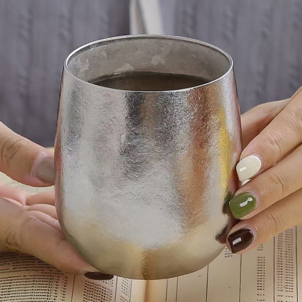 แก้วกาแฟไทเทเนียมแท้แบบสองชั้น - Coffee Tea Pictures บทวิจารณ์และราคา