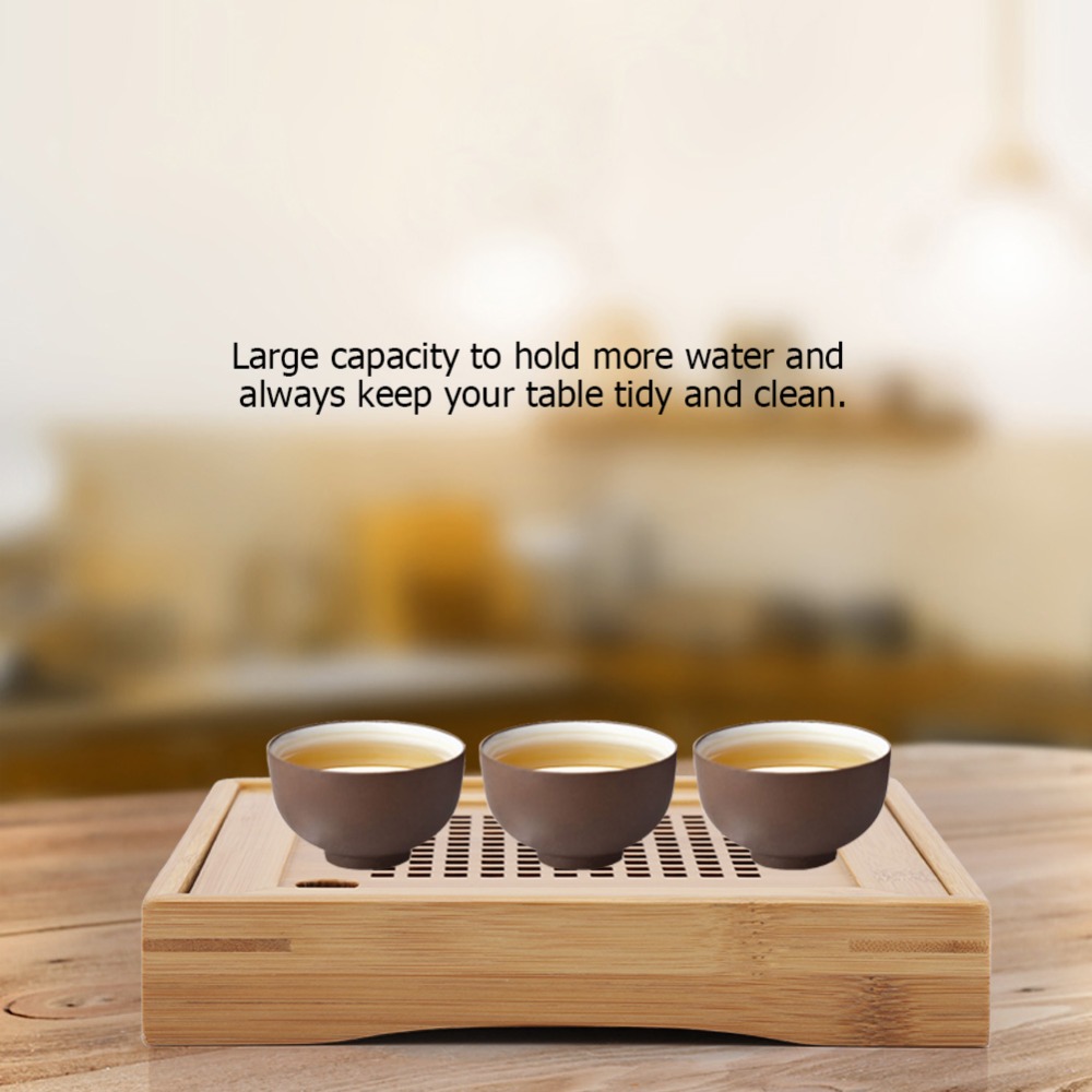 ถาดน้ำชาทรงสี่เหลี่ยมจัตุรัส ข - Bamboo Tea Tray บทวิจารณ์และราคา