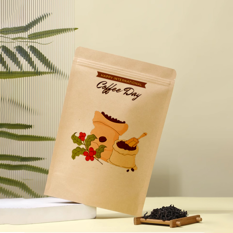 ถุงซิปล็อคพิมพ์ลายกระดาษคราฟท์ - Coffee Tea House บทวิจารณ์และราคา
