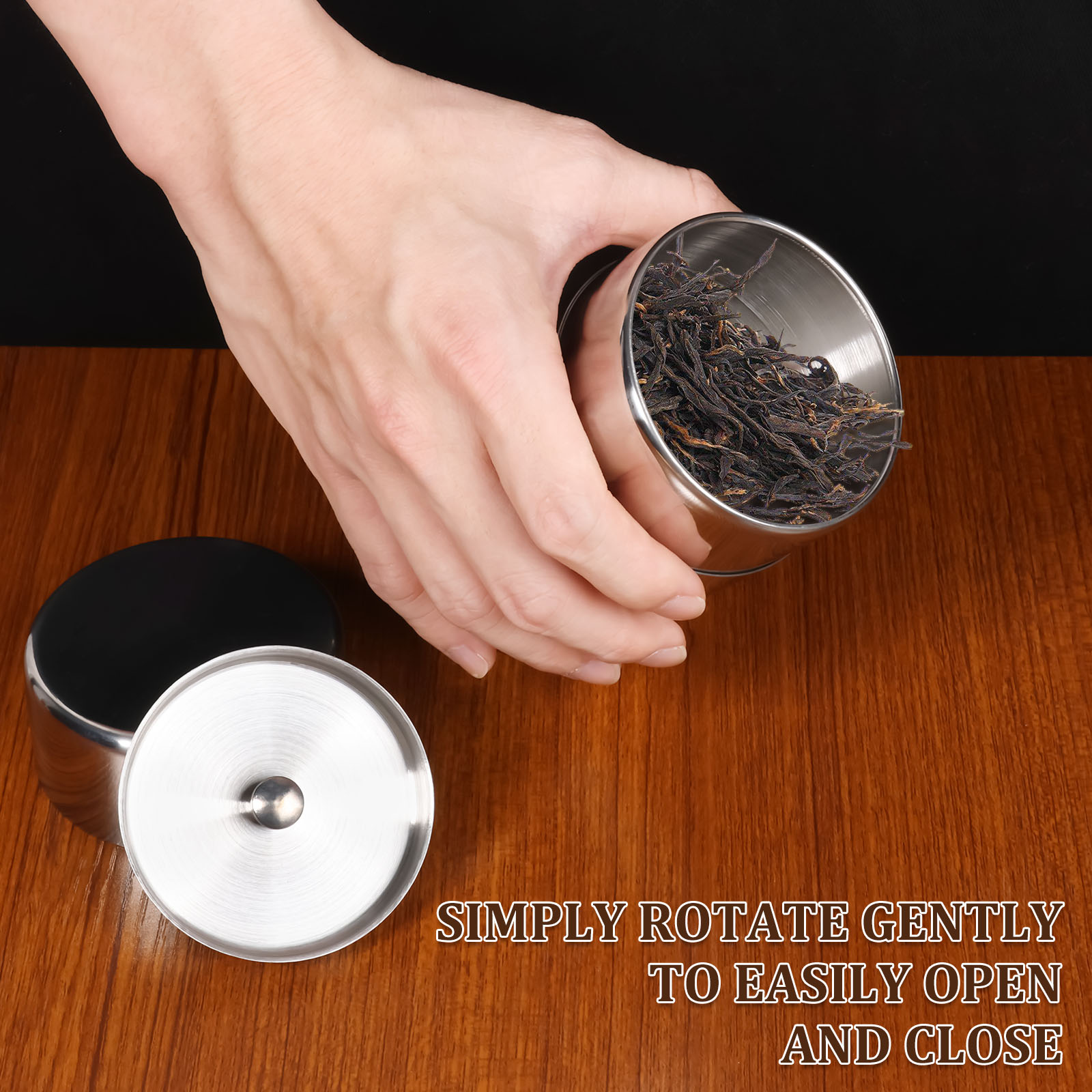 สแตนเลสสตีลชาใบกระป๋องกระป๋องห - Coffee Tea And Bean Leaf บทวิจารณ์และราคา
