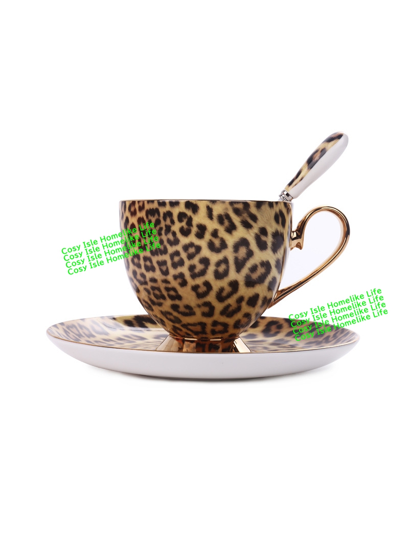 ชุดจานรองถ้วยแก้วกาแฟลายเสือดา - Coffee Tea Festival บทวิจารณ์และราคา
