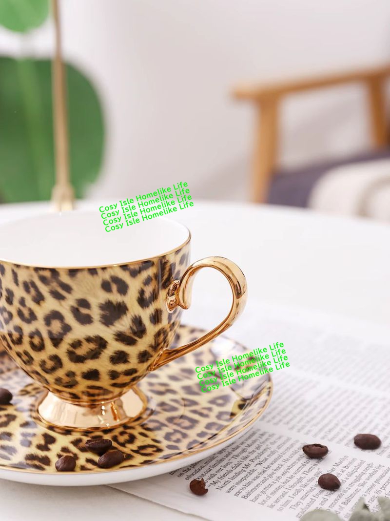 ชุดจานรองถ้วยแก้วกาแฟลายเสือดา - Coffee Tea Festival บทวิจารณ์และราคา