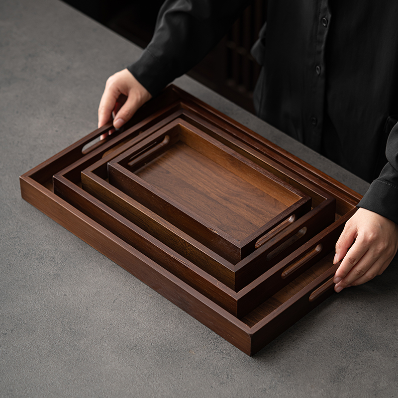 ถาดไม้ไผ่ทรงสี่เหลี่ยมขนาดใหญ่ - Bamboo Tea Tray บทวิจารณ์และราคา