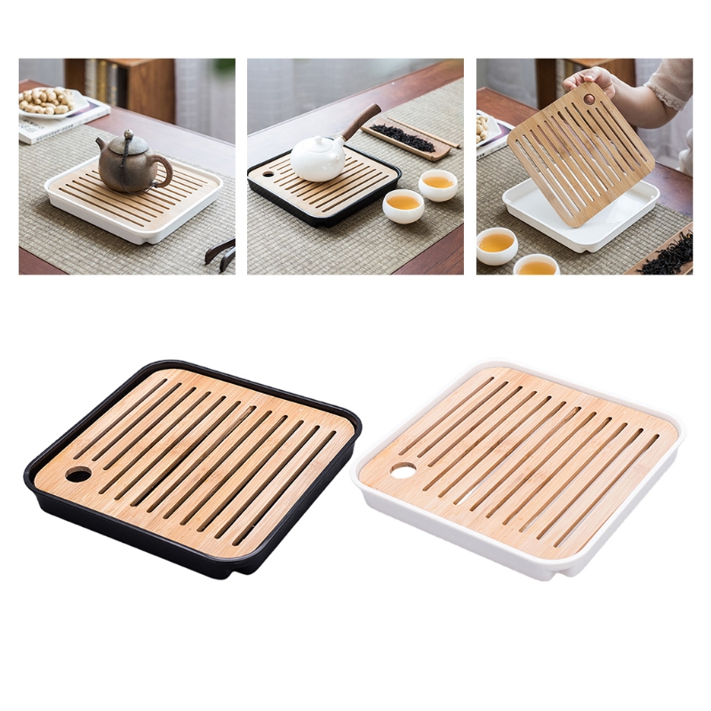 ถาดชาไม้ไผ่ ถาดเสิร์ฟชาจีนกังฟ - Bamboo Tea Tray บทวิจารณ์และราคา