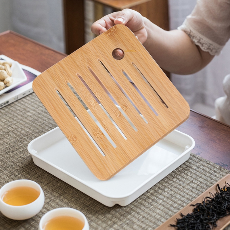 ถาดชาไม้ไผ่ ถาดเสิร์ฟชาจีนกังฟ - Bamboo Tea Tray บทวิจารณ์และราคา